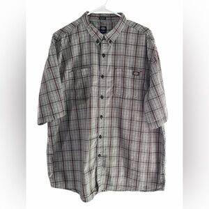 Dickies Men's Plaid Button Down Shirt - Size XL - Pre-Loved